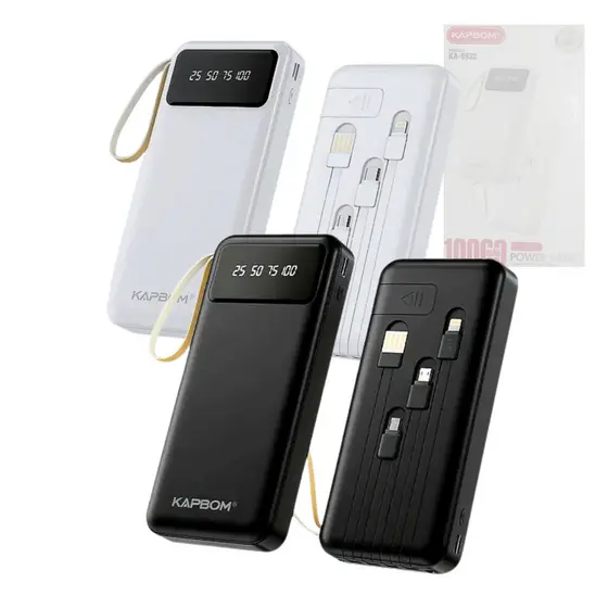 Carregador Power Bank Visor Led 10000mAh 04 Saídas USB / V8 / TIPO-C / Lightning