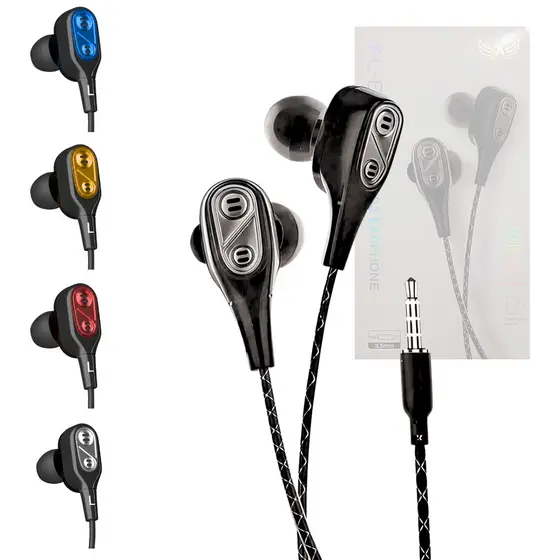Fone de Ouvido Extra Bass Earphone com Fio e Controle de Volume Conexão P2 Altomex AL-E17