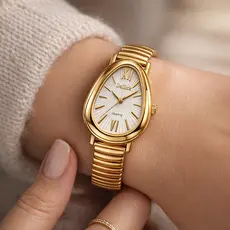 Relógio  Feminino com Pulseira Elástica Casual, Moderno e Elegante