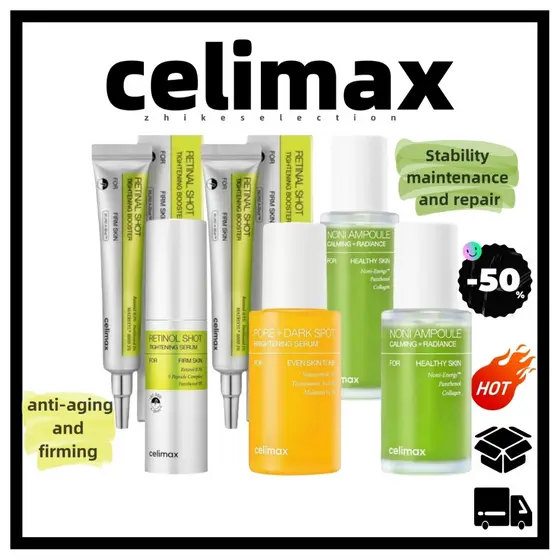 5.5 Camadascelimax À Prova De Choque Retinol Shot + Ampola Noni (50ml + 30ml) + Soro Para Poros E Manchas Escuras | Anti