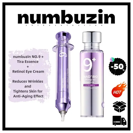 7.7numbuzinno . 9 Antienvelhecimento : Essência Facial + Creme Para Os Olhos | Reduz Rugas E Aperta Melhora As Olheiras