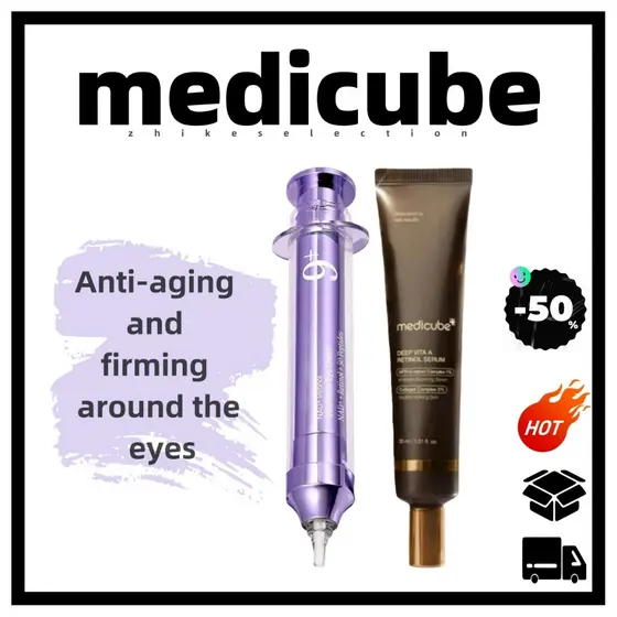 5.5 Medicube No . 9 + Creme Para Olhos NAD + Essência Retinol | Remover Rugas Pele Firme Iluminar A Tez Levante