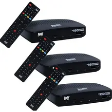 Kit 3 Receptor Tv Digital Satélite Parabólica Full Hd Bs9900 Regionalizado