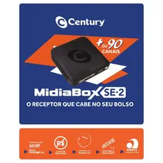 Receptor Digital Century Midiabox Se-2 2 Portas 110/220v Preto 127/220v