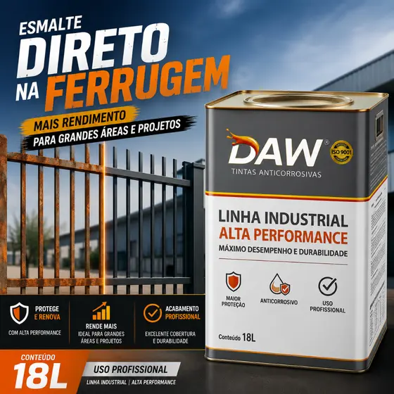 Esmalte Direto na Ferrugem 18L Alta Cobertura Metal
