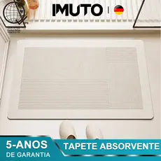 Tapete Absorvente Antiderrapante 120x60cm Secagem Rápida Para Banheiro Cozinha Lavanderia Entrada De Casa Multiuso