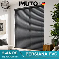 120*130CM Persiana Horizontal PVC 27mm Branca Preta Cinza para Janela Sala Quarto Cozinha com Kit de Instalação