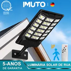 Luminaria Solar Led De Rua 330 Leds Com Sensor De Movimento Controle Remoto IP66 Para Jardim Garagem