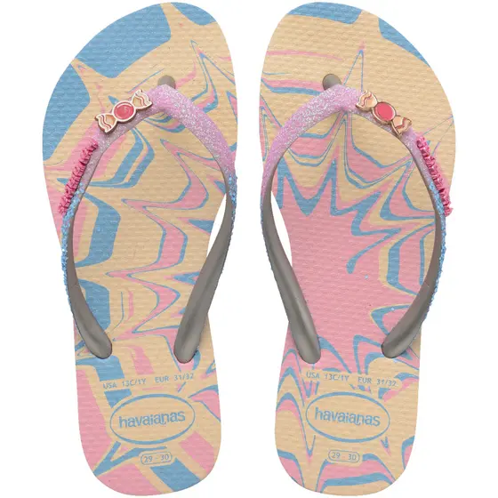 Chinelo Infantil Meninas Havaianas Rosa Glitter Original