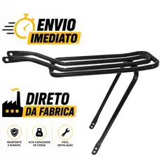 Bagageiro RETO Garupeira Garupa Bicicleta Articulado 20 A 26