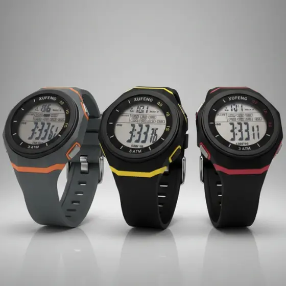 Rel贸gio Digital Masculino Esportivo 脌 Prova D'脕gua Original Cron么metro Alarme Luz LED Academia