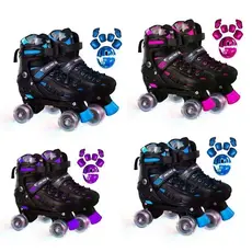 Patins Infantil 4 Rodas Com Luz De Led Com Kit Proteção ou Sem Proteção Envia Todo Brasil Rapido