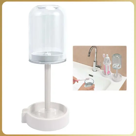 Rack de armazenamento de escova de dentes para pasta de dente Suporte Vertical para escova de dentes com tampa Suporte p