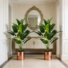 18 folhas de bananeira decoração de plantas artificiais