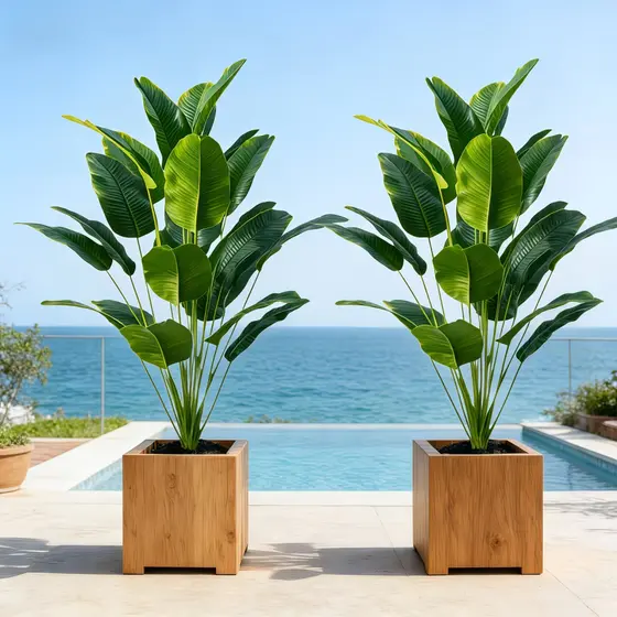 Bananeira Artificial 110cm Planta Decorativa Realista Sem Vaso Para Sala Quarto Varanda Escritório