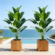 Bananeira Artificial 110cm Planta Decorativa Realista Sem Vaso Para Sala Quarto Varanda Escritório