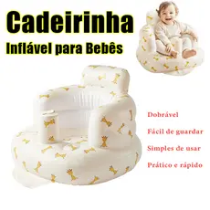 Cadeira infantil no estilo Sofá Inflável p/Bebês 3m+,é perfeita como assento de chão p/auxiliar a sentar c/bomba de ar
