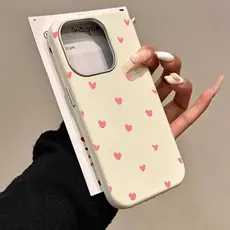 Capa Macia Coruro Para IPhone 17 Pro 13 11 12 16 15 14 Ar Normal Plus Max Rosa Coração Capinha