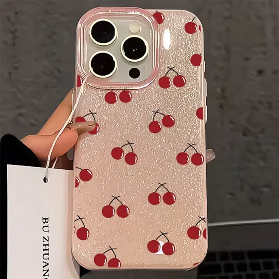 Capa Cereja Vermelha Capinha Para Samsung Galaxy A16 S25 S26 A03 A05 A15 A17 A32 A34 A36 A56 S20 S21 S23 S34 FE ULTRA Sh