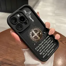 Totalmente Macio Capa Para IPhone 17 13 15 11 XR 12 14 16 Normal AIR Plus Pro Max Medalha de São Bento Capinha