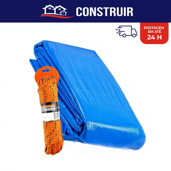 Lona Impermeável + Corda 2x2 3x2 3x3 4x3 4x4 5x3 5x4 5x5 6x3 6x4 6x5 Reforçada Construção