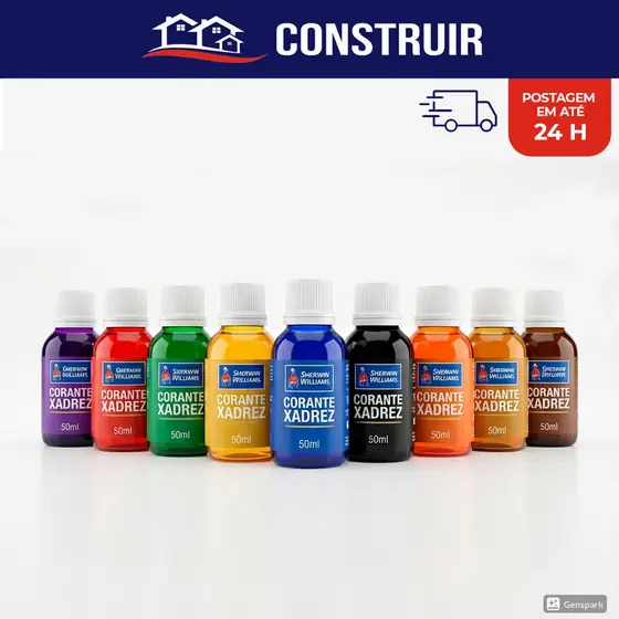 Corante Liquido Xadrez Bisnaga 50ml Para Tintas Acrilica Sherwin Williams