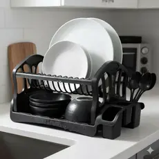 Escorredor de Louça Duplo Cozinha Prático Plástico Resistente Organizador Pia