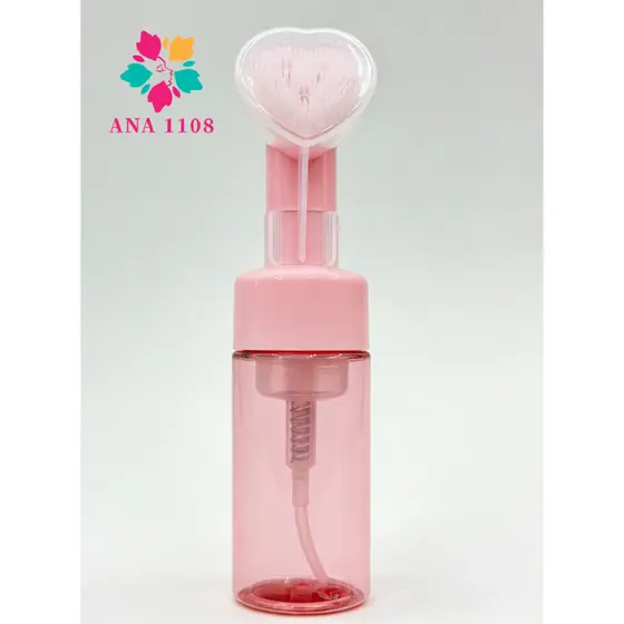 PUMP  COM ESCOVA DE SILICONE PARA LIMPEZA FACIAL SKINCARE 100MLRosa E 150MLRosa/Branco-Rich