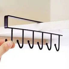 Suporte De Metal Porta Xícaras Canecas Utensílios Em Geral Para Pendurar No Armário