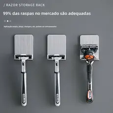 Suporte de Aço Inox para Gillette - Prestobarba Lamina com Fita 3M