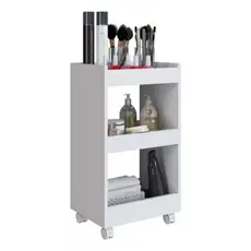 Carrinho Organizador Salão Estética Manicure Branco Auxiliar