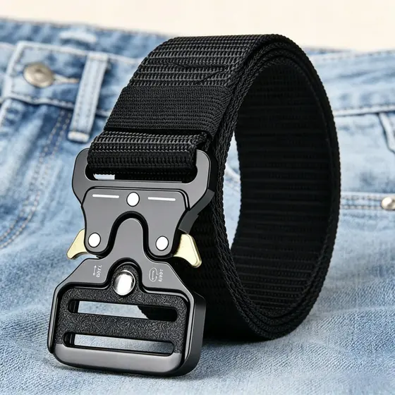 Cinto largo masculino nylon fivela e engate rápido Fashion Accessories  Belts