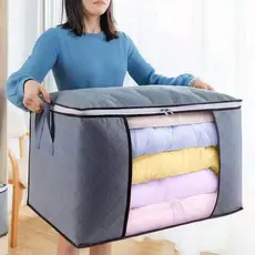 Caixa Saco Organizador Cobertor Casaco Guarda Roupa Ecológico Anti-Poeira Umidade Insetos Multiuso Organizers