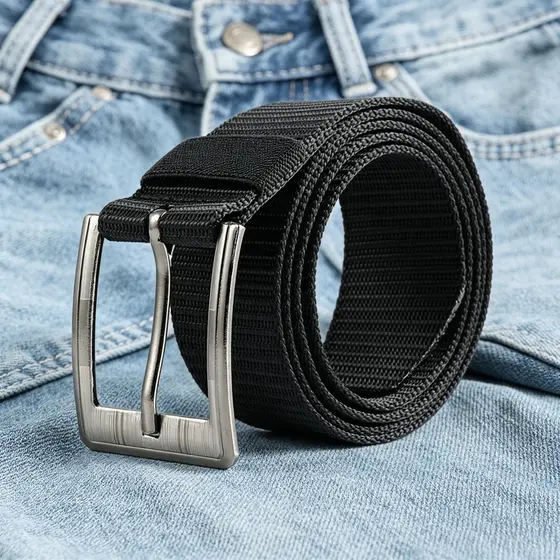 Cinto De Lona Respirável Masculino Fivela Moderno De Ilhós Para Caminhadas/Academia/Comuta Fashion Accessories Belts
