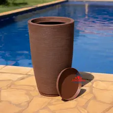 Vaso Para Plantas Decorativo CONE BOJO 1 (COM PRATO) Jardim, Área Externa e Área Interna
