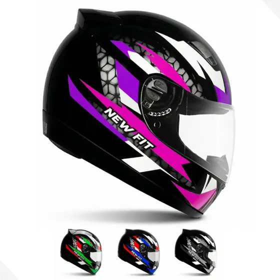 Capacete Fechado Ebf New Fit Control Esportivo Moto Preto