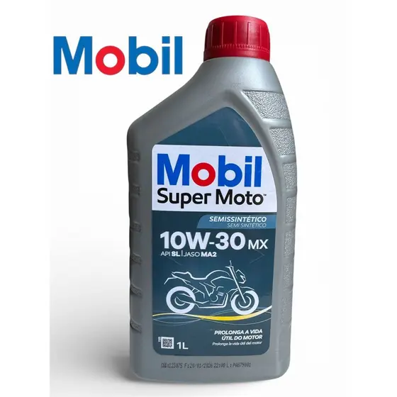 Óleo Mobil Super Moto 4T MX 10W30 Semissintético 1L JASO MA2