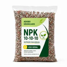 Adubo Fertilizante NPK 10-10-10 Completo para Plantas, Hortas, Tomate, Rosas, Frutíferas, Gramados, Geral