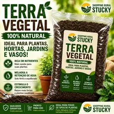 Terra Vegetal Para Plantas Vasos Horta Substrato Adubada 100% Natural