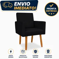 Envio Imediato - Poltrona para Sala Quarto Escritório Consultório Barbearia Escrivaninha - Poltrona Nina Pé Palito