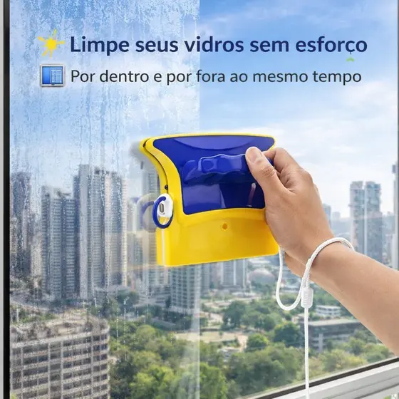 Duplo Limpador de Vidro Magnético Janelas Apartamentos Aquários Carro Cozinha Casa Limpeza Versatil