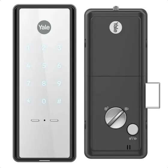 Fechadura Digital Yale Reflecta Sobrepor Espelhada Senha IP55 Externa Resistente Chuva Sol