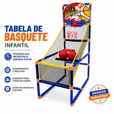 Tabela De Basquete Infantil Com 2 Bolas E Bomba De Ar Mini Cesta Basquete Crianças +3 Anos