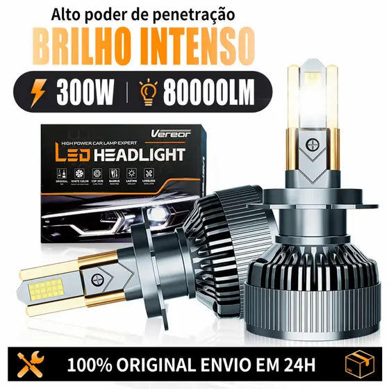Lâmpada LED M60 300W 80000LM 6000K Ultra Brilhante 12V/24V Carro e Caminhão For H1/H3/H4/H7/H11/9005/9006 Canbus
