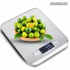 Balança de Cozinha Digital 10kg em Inox Alta Precisão 1g Dieta Fit com Tara LCD Pilhas Inclusas