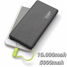 Carregador Portátil Pineng PN-951, Bateria Externa 10.000mAh / 5.000mAh para Celulares