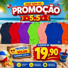 Blusa Térmica UV Infatil  Blusa com Proteção Solar para Menino + Menina UV50 Moda Praia