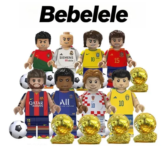 Miniatura, brinquedo de blocos de montar, time de futebol da Copa do Mundo