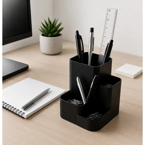 Organizador de Mesa Escritório Multifuncional – Porta Canetas | Design Minimalista