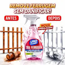 Tira Ferrugem Uno Clean 500Ml Profissional Inox Metal Ferragens Piso Oxidacao Ferragens Azulejo